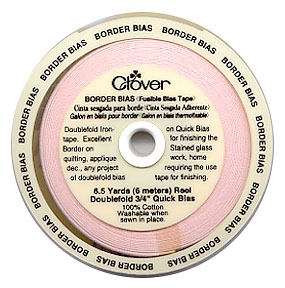 Clover Double Fold Fusible Border Bias Tape 720/1109 Baby Pink Clover Double Fold Fusible Border Bias Tape 720/1109 Baby Pink