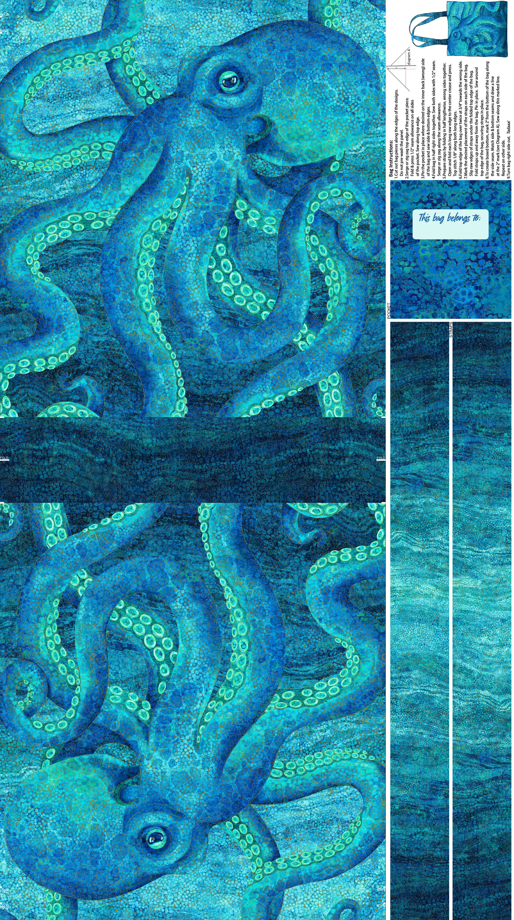 Shimmer Enigma Fabric - Canvas Bag Panel - C28188M-48